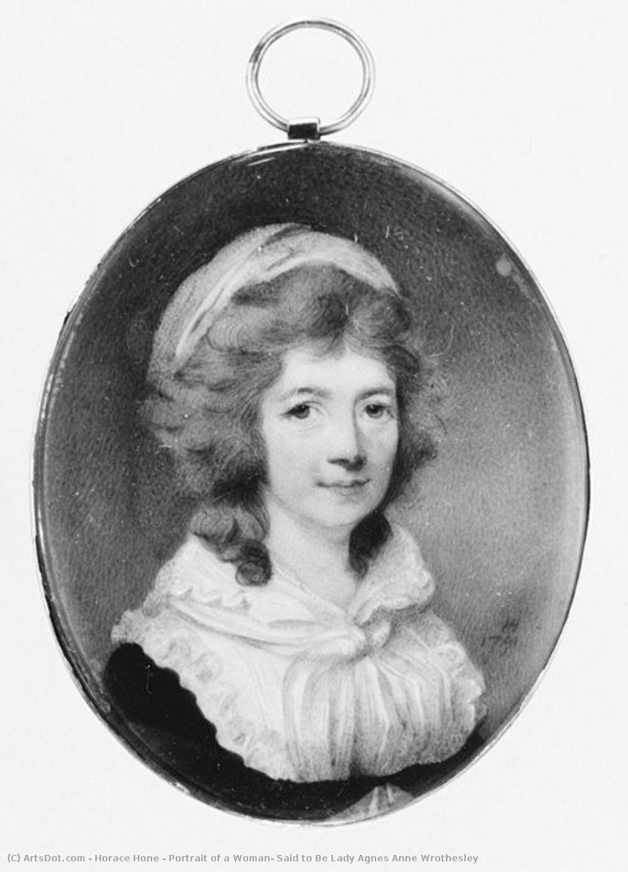 Portrait Of A Woman, Said To Be Lady Agnes Anne Wrothesley — Horace Hone