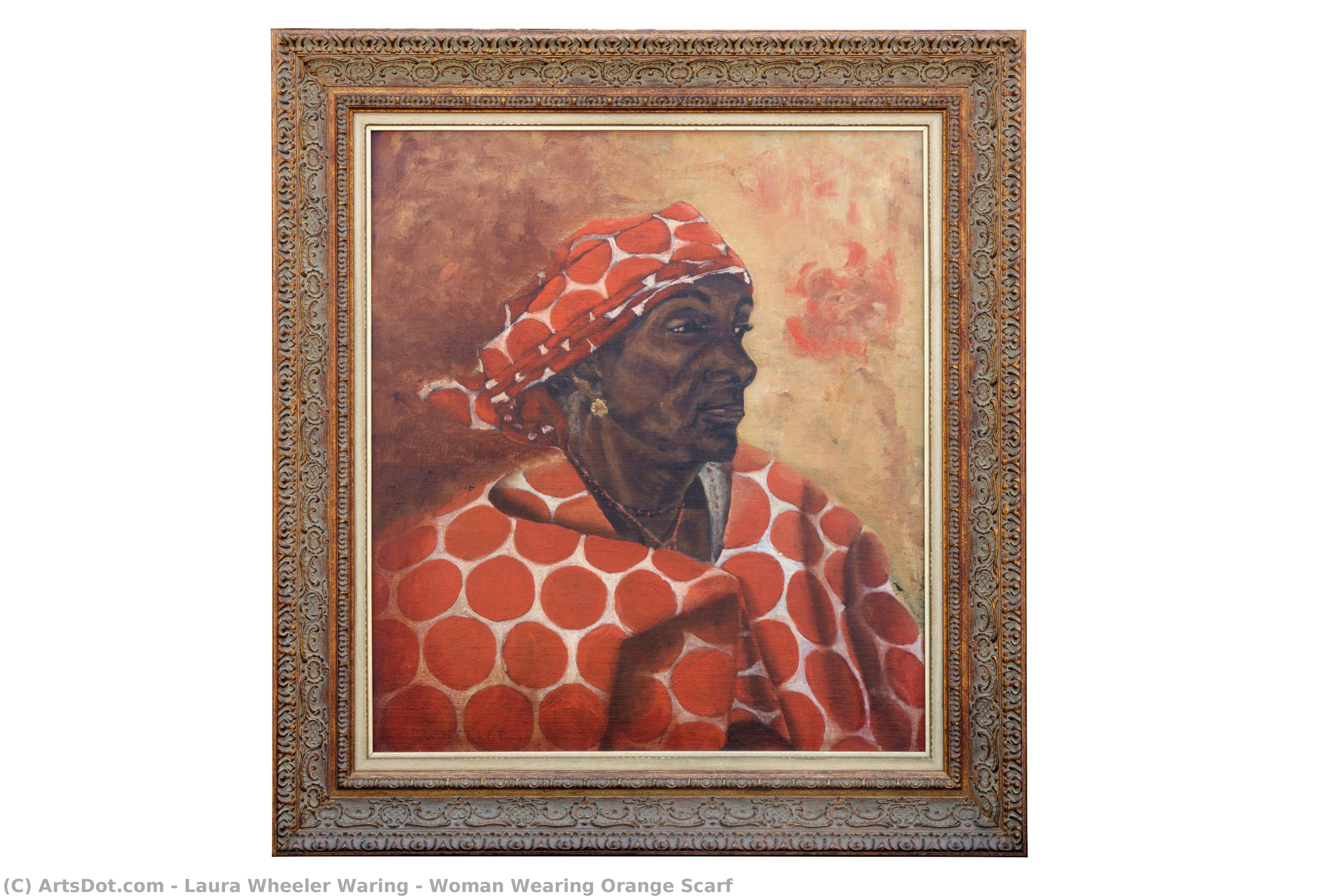 Woman Wearing Orange Scarf — Laura Wheeler Waring