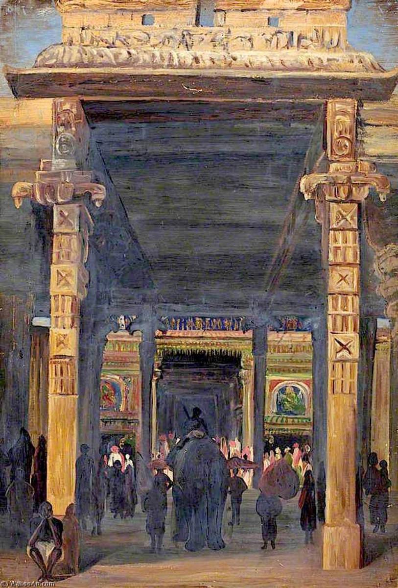 Gate Leading Into The Temple, Madura — Marianne North