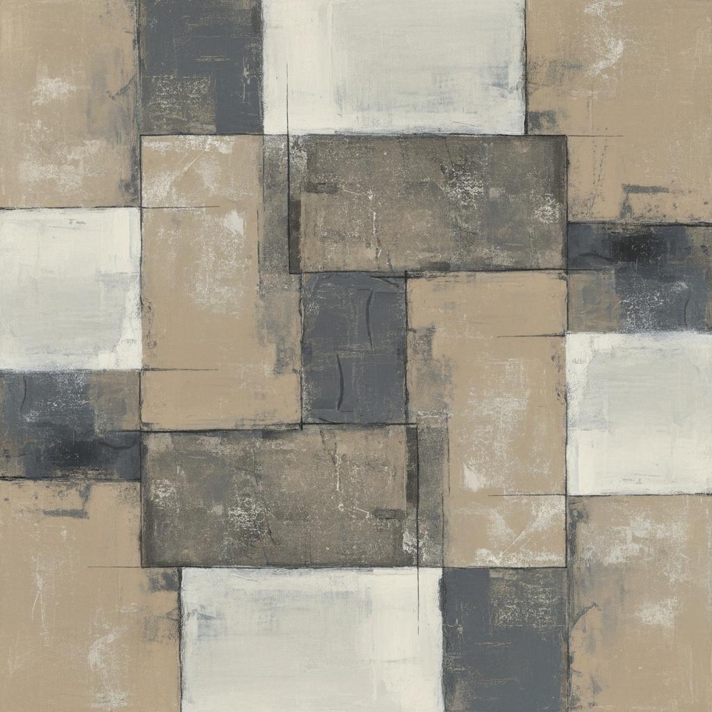 Fragmented Echoes Of Time In A Monolithic Mosaic Of Distressed Earth Tones — Laurent Fabre