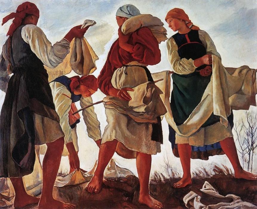 Whitening Canvas — Zinaida Serebriakova