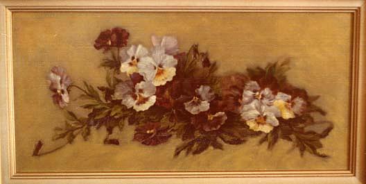 Pansies, (painting) — Mary E Powell