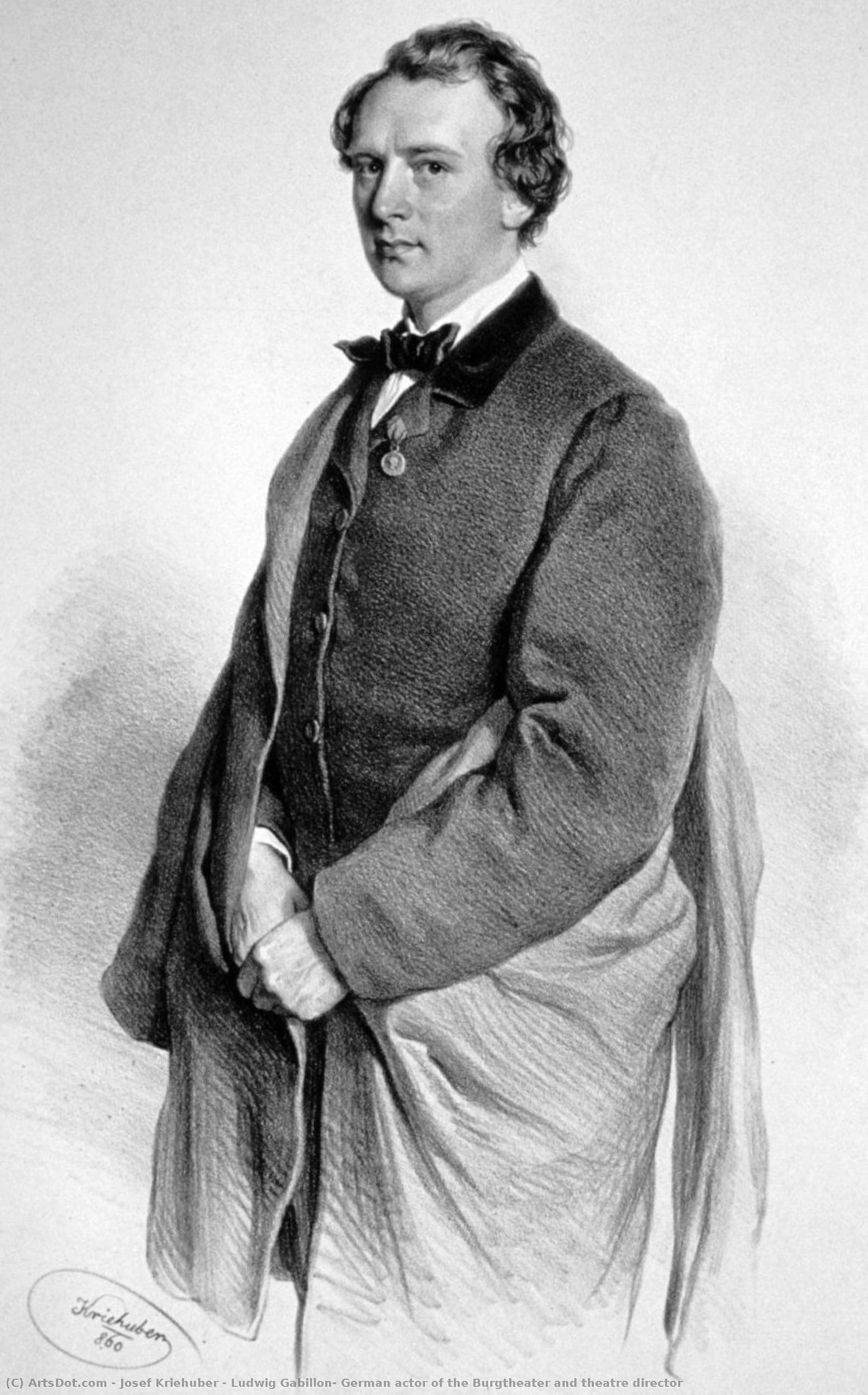 Ludwig Gabillon, German Actor Of The Burgtheater And Theatre Director — Josef Kriehuber