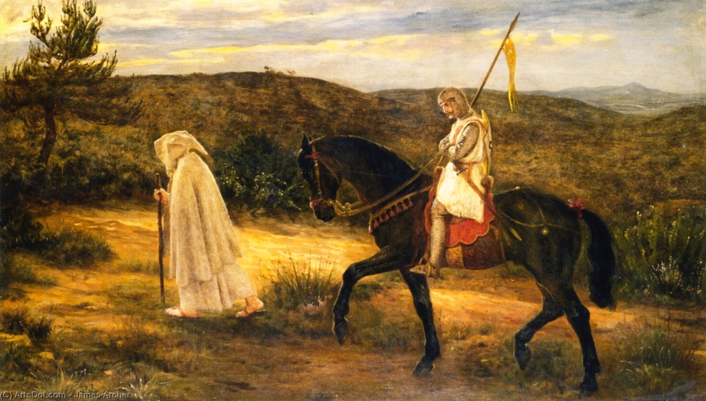 Merlin And Lancelot - An Incident From - La Morte D-arthur- — James Archer