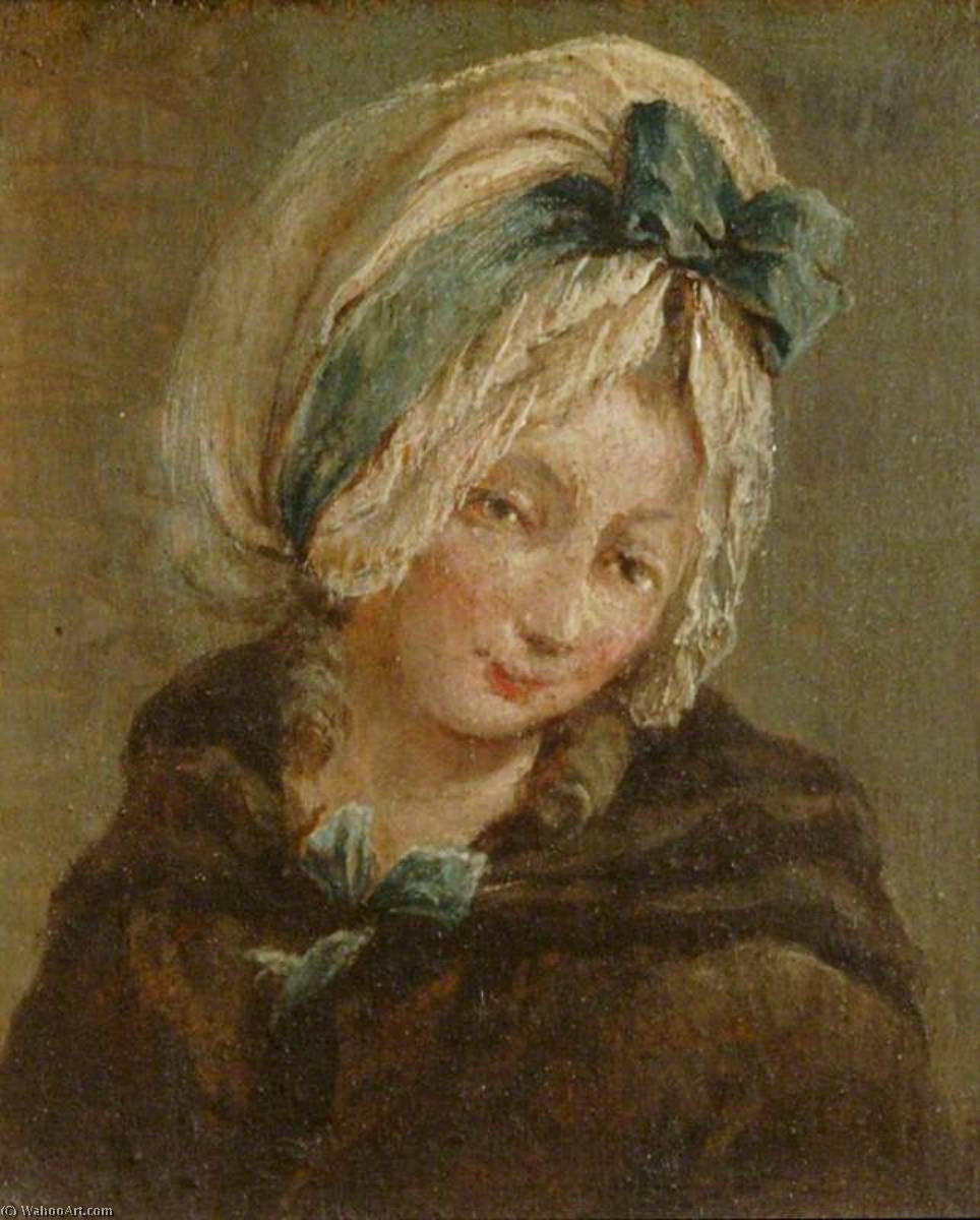 Two Paintings A Head Of A Boy And A Head Of A Girl (diptych, Right Panel) — Francesco Lazzaro Guardi