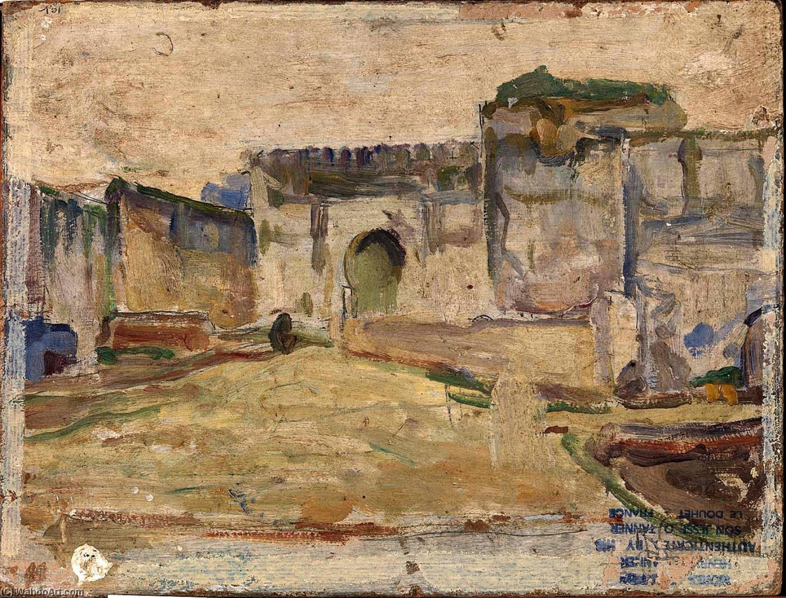 Street Scene, Tangier (crenelated Architecture) — Henry Ossawa Tanner