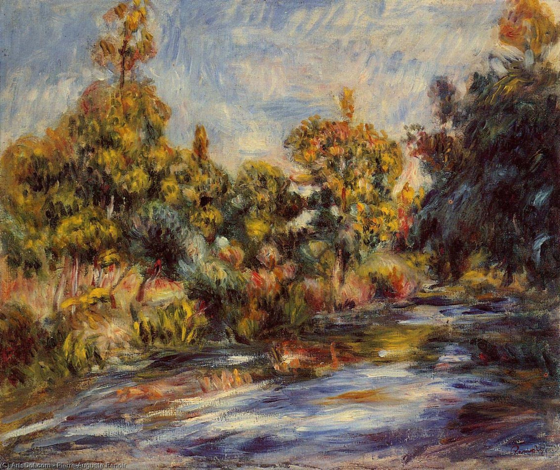 Landscape With River — Пьер-огюст Ренуар
