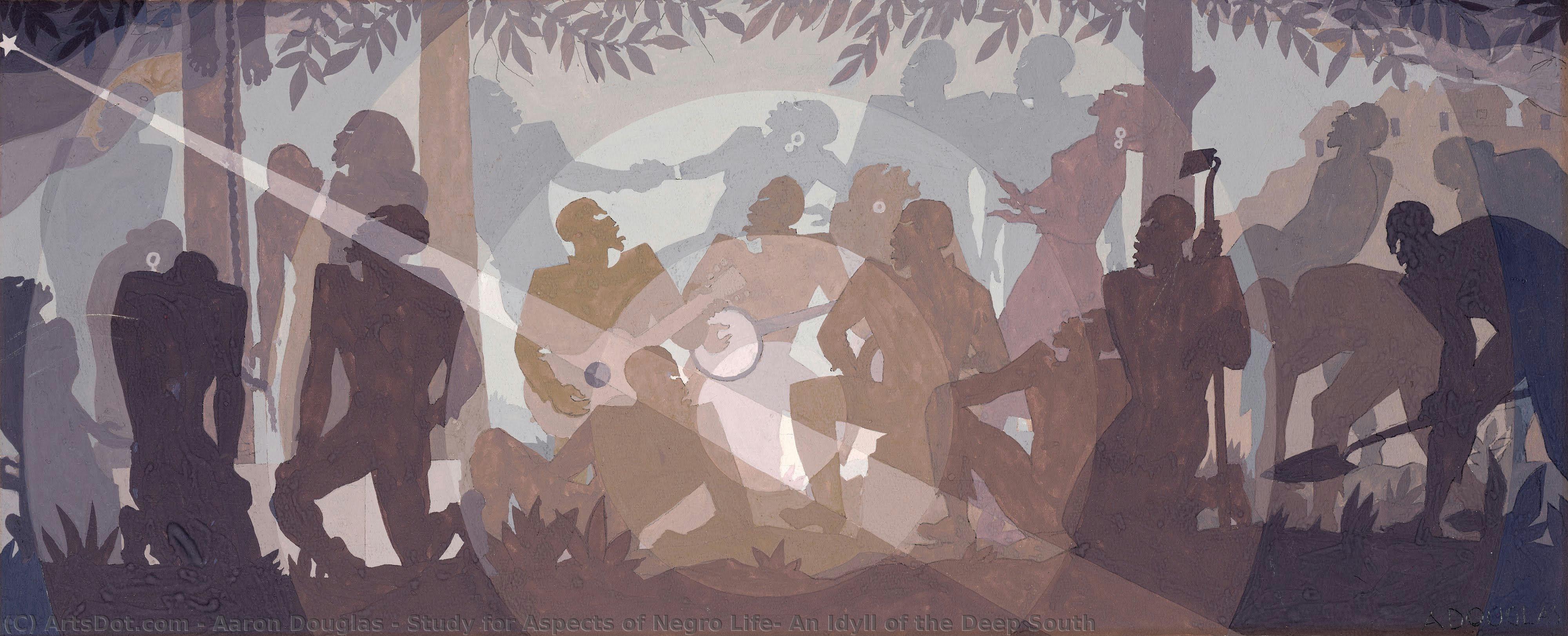 Study For Aspects Of Negro Life: An Idyll Of The Deep South — Aaron Douglas