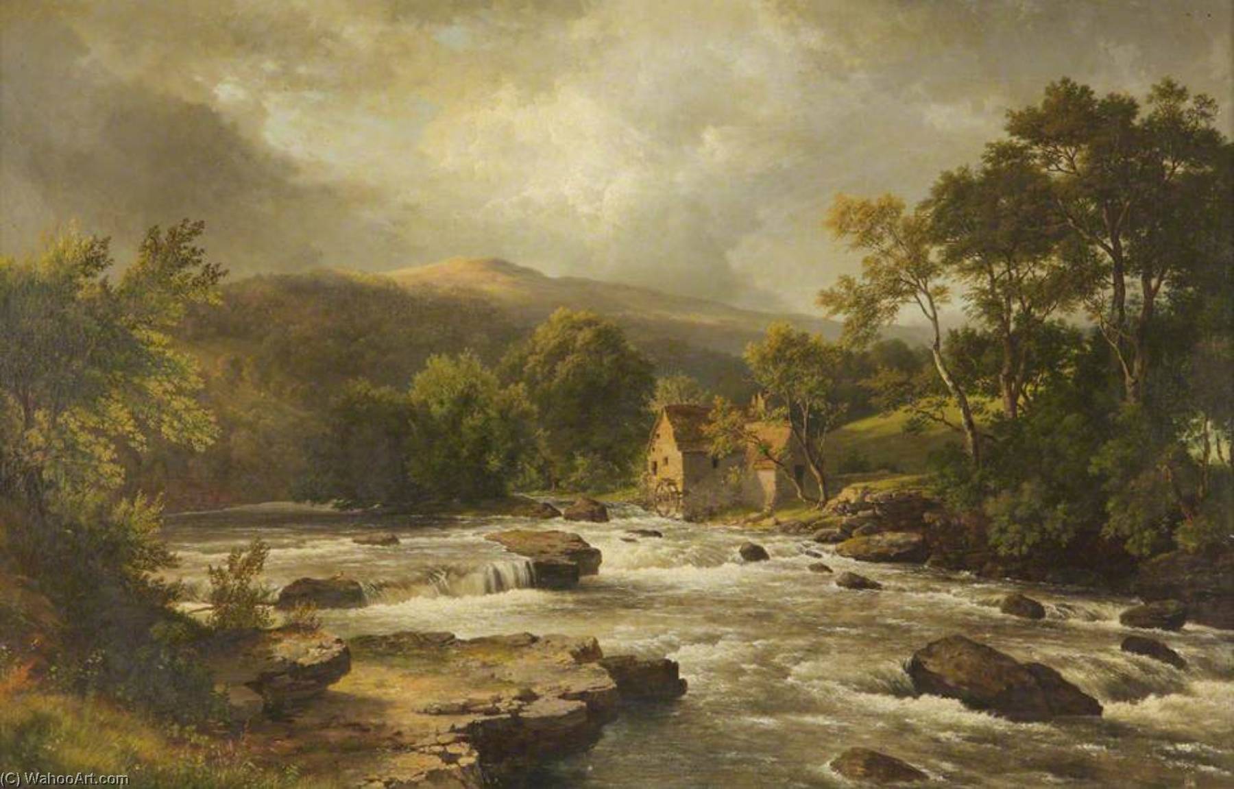 Mill In Ruins On The Banks Of The River Usk — Edmund Marriner Gill