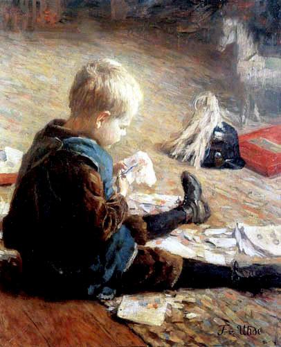 Boy Playing — Фриц Фон Уде