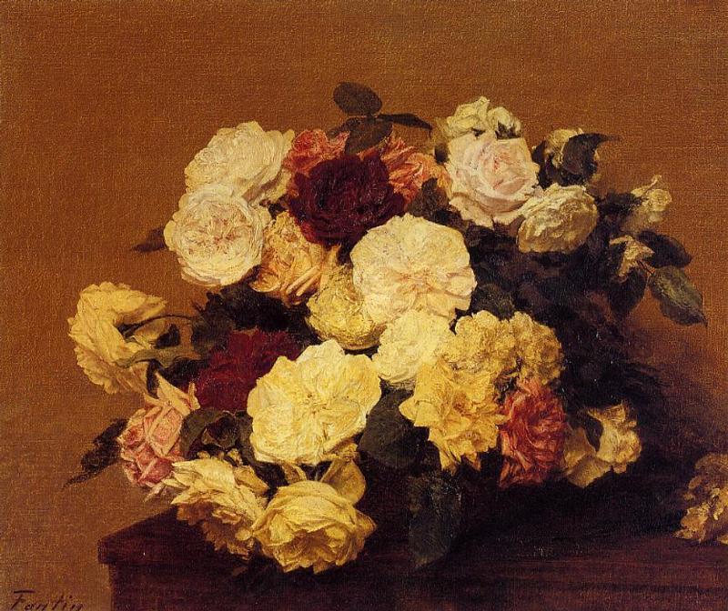 Roses 12 — Henri Fantin-latour