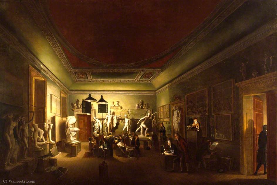 The Antique Room Of The Royal Academy At New Somerset House — Johann Zoffany