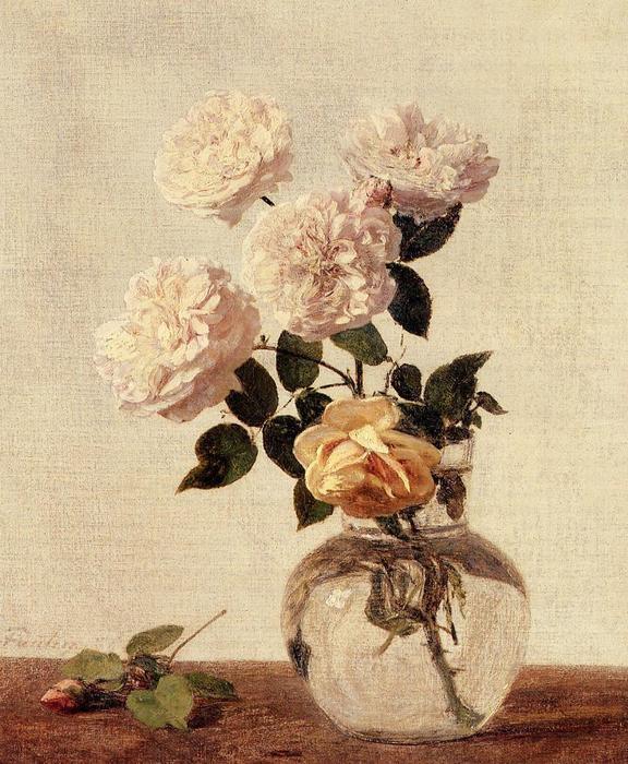 Roses 16 — Henri Fantin-latour