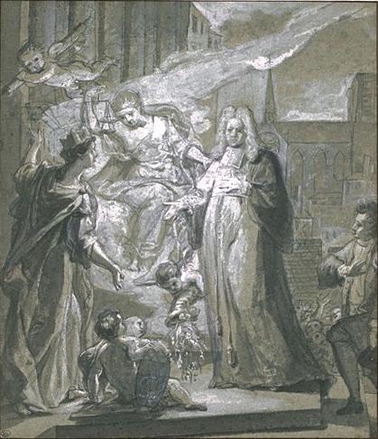 Receiving A Magistrate At The Palais De Justice In Paris — Nicolas De Largillière