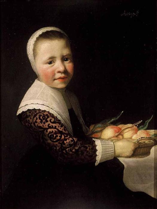 Portrait Of A Girl With Peaches — Aelbert Jacobsz Cuyp