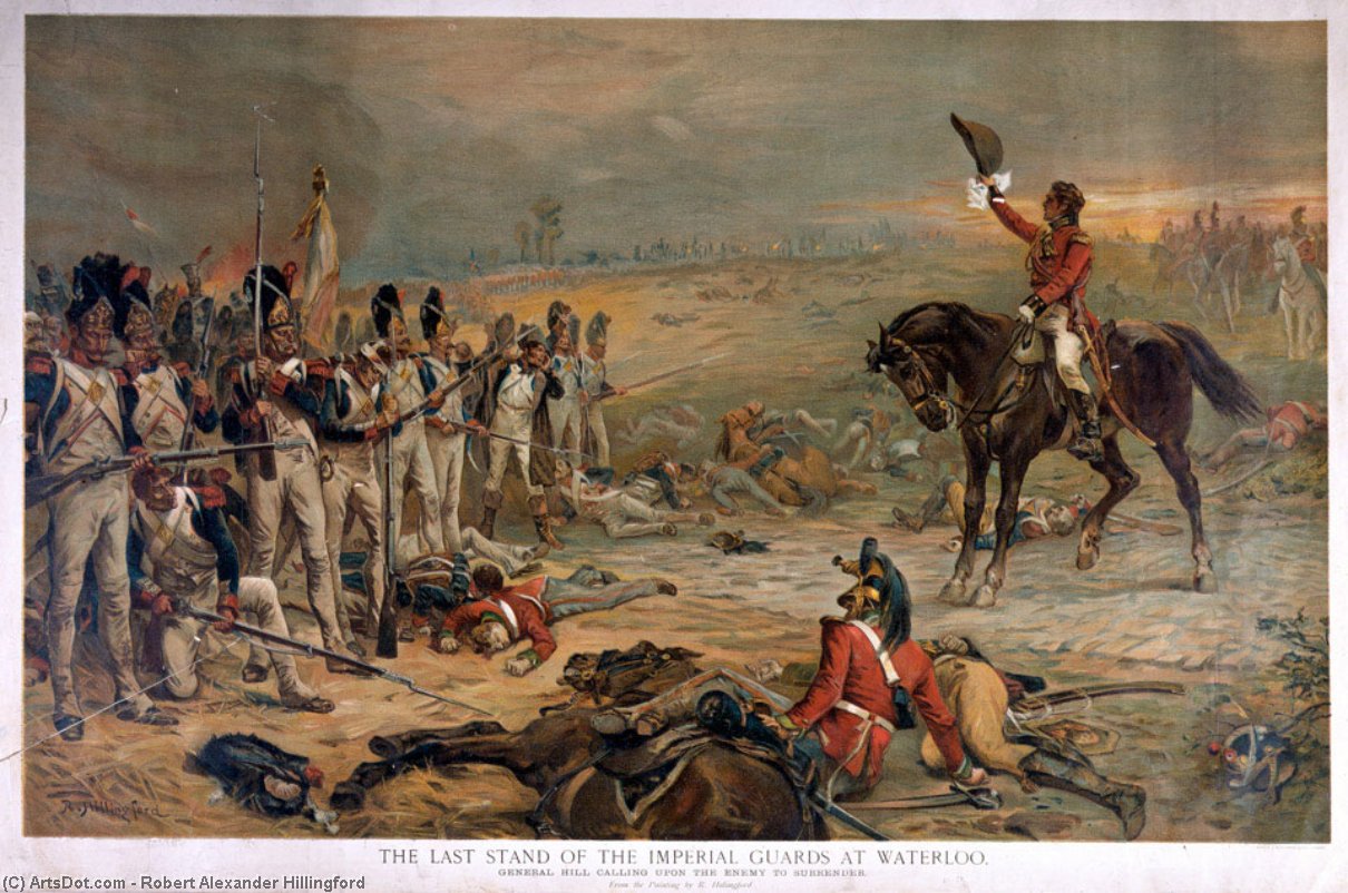 The Last Stand Of The Imperial Guards At Waterloo — Robert Alexander Hillingford