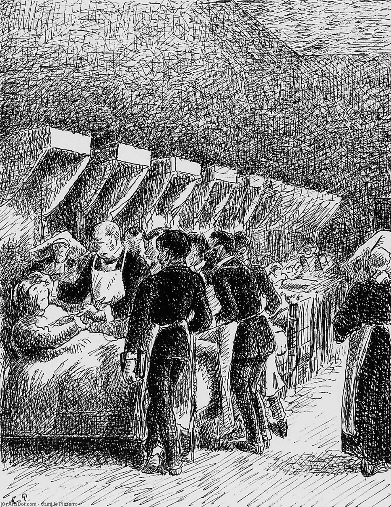 In The Hospital — Camille Pissarro