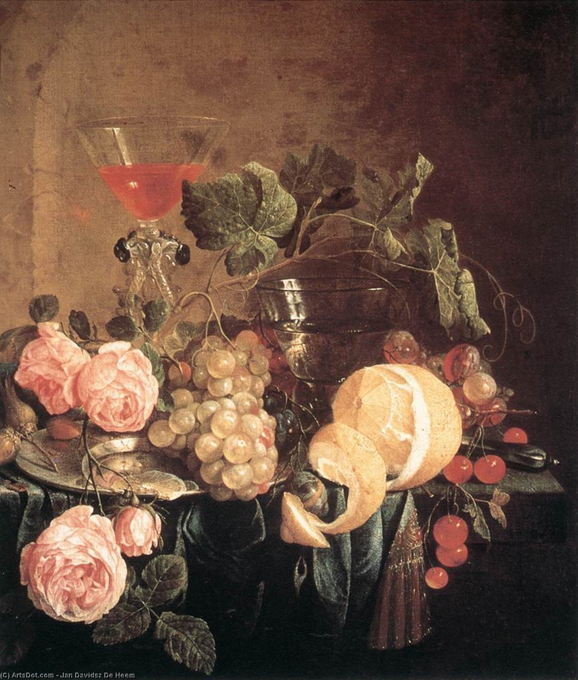Still-life With Flowers And Fruit 1 — Jan Davidszoon De Heem Or Johannes De Heem Or Johannes Van Antwerpen Or Jan Davidsz De Hem