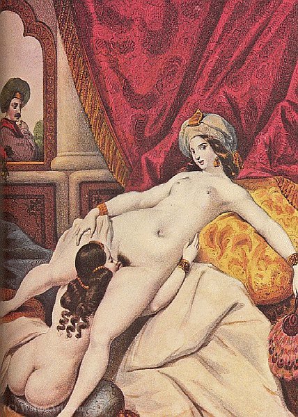Woman Performing Cunnilingus On Another Woman — Achille Jacques Jean Marie Devéria