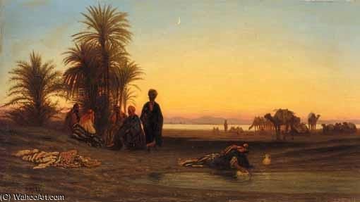 Evening Rest By The Nile — Charles Théodore Frère Dit Frère Bey