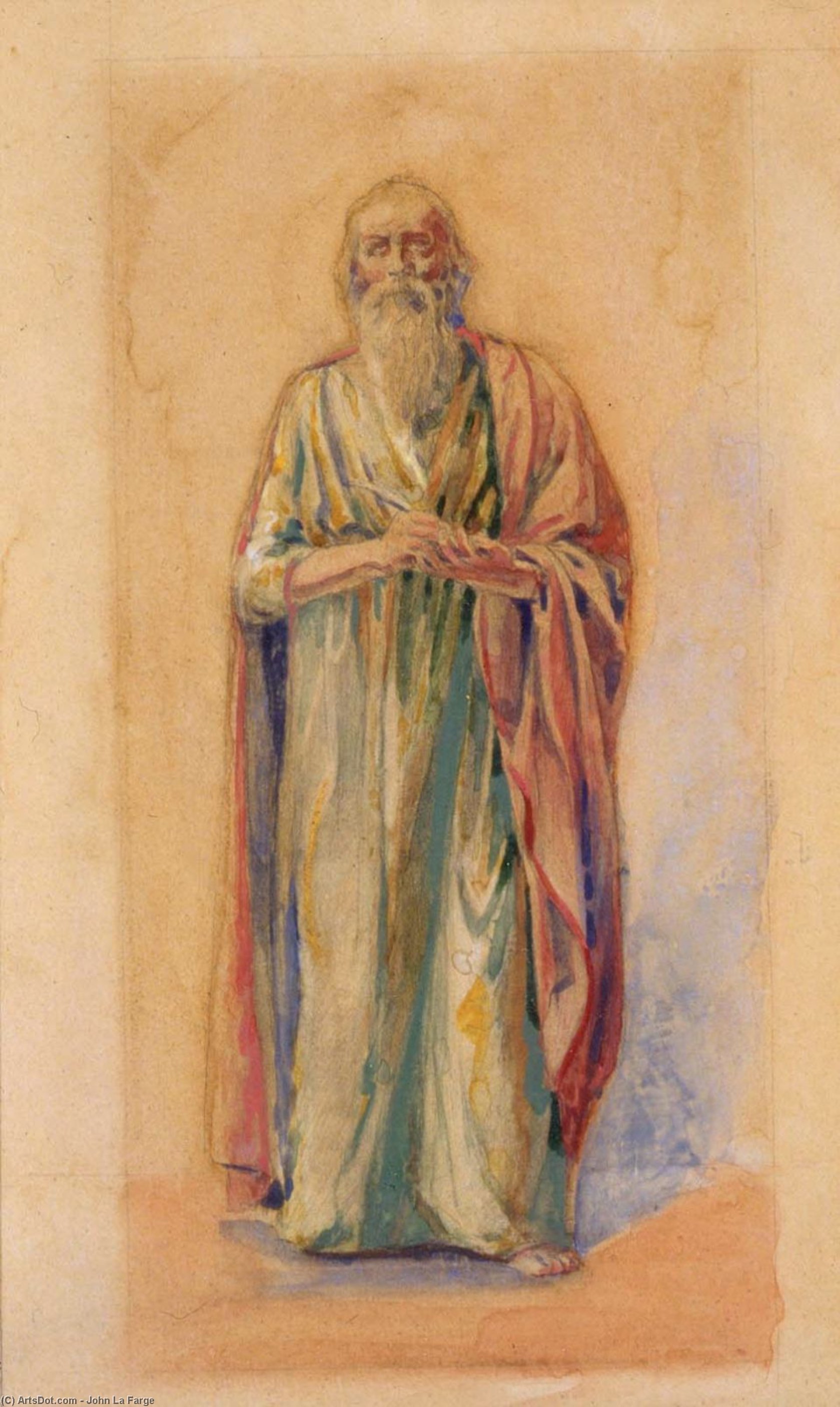 St. Paul. Study For Window In Judson Memorial Church, New York — John La Farge