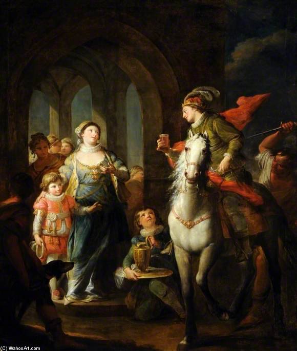 Edward Martyr Being Stabbed In The Back In The Presence Of Elfredo At Corfe Castle — Andrea Casali