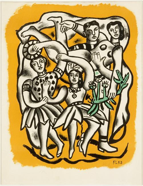 The Dancers (yellow Background) — Леже