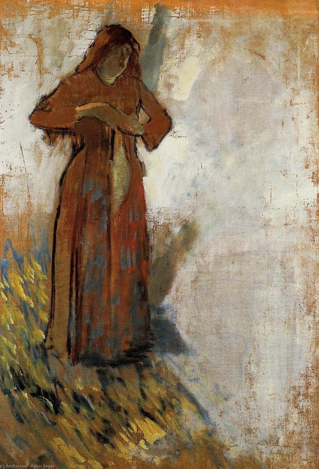 Woman With Loose Red Hair — Edgar Degas