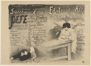 Playbill For August Strindberg's Père (father) — Félix Vallotton