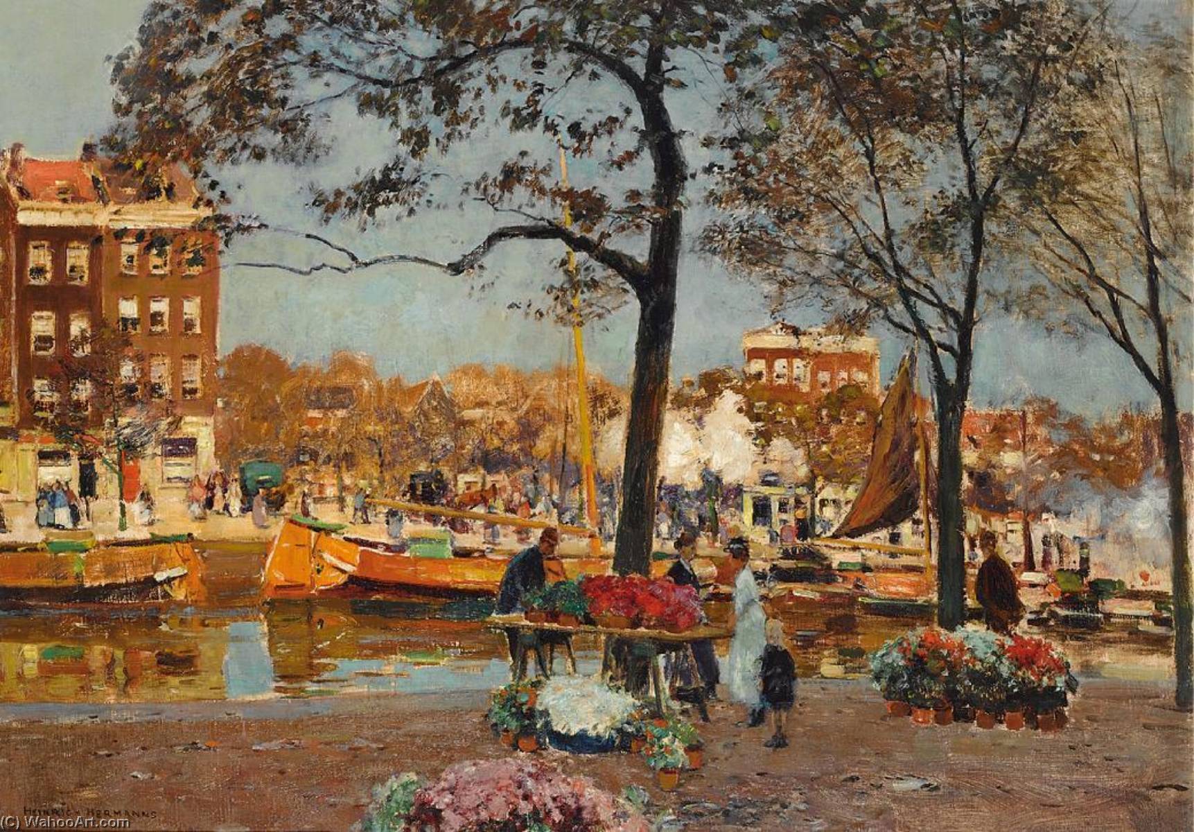 The Flower Market, Amsterdam — Heinrich Hermanns