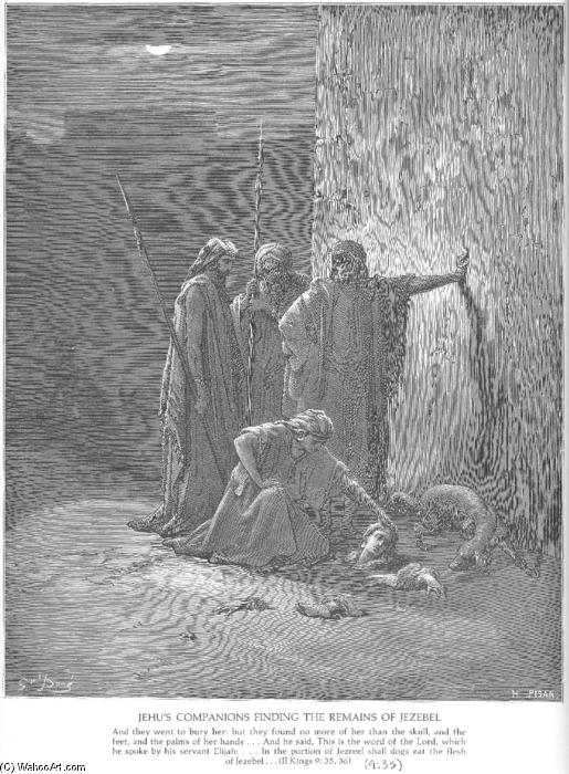 Jehu's Companions Find Jezebel's Remains — Paul Gustave Doré
