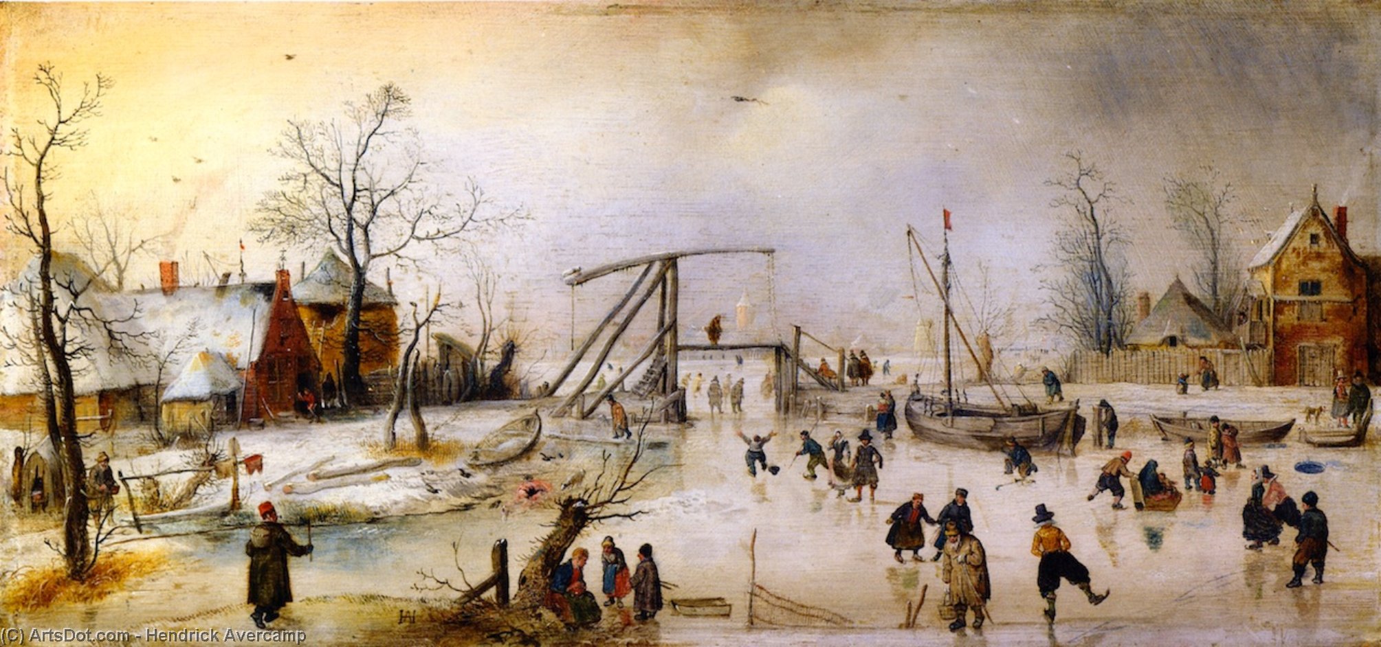 A Winter Scene — Хендрик Аверкамп
