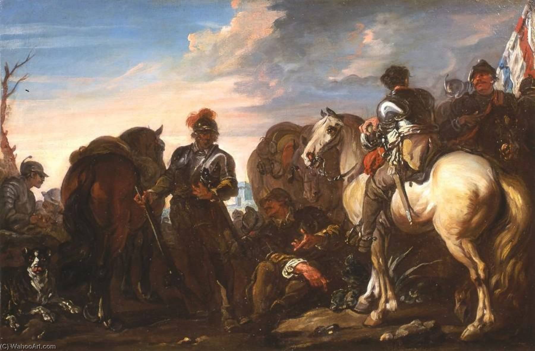 Halte De Soldats — Charles Parrocel