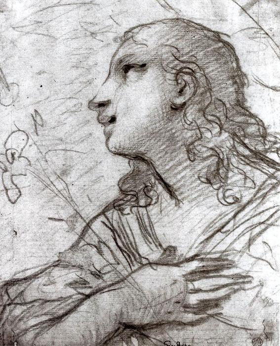 Head Of Angel — Luca Giordano
