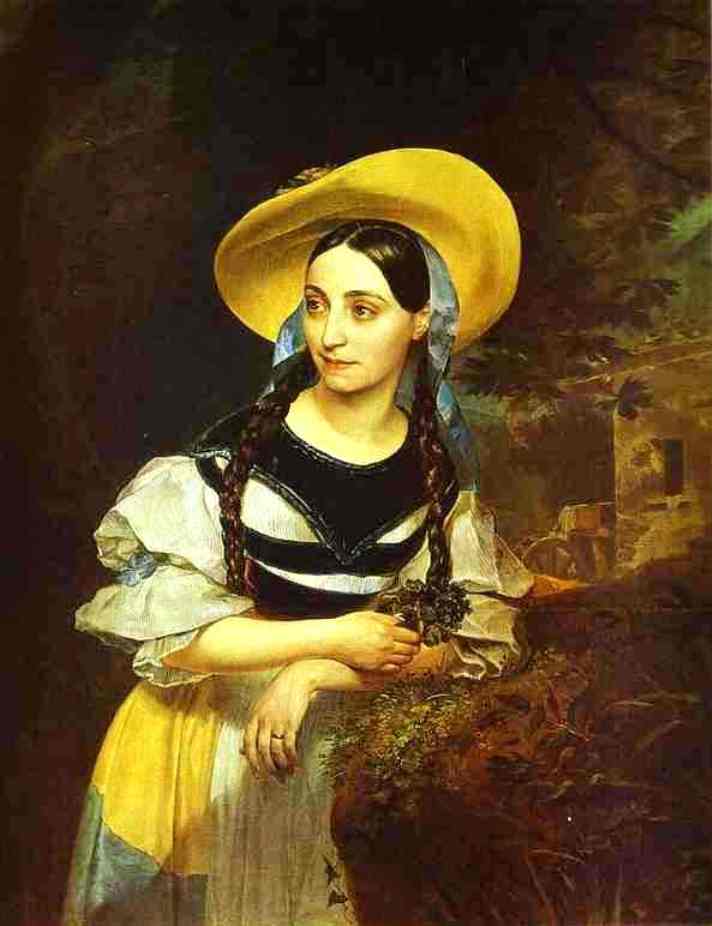 Portrait Of The Italian Singer Fanny Persiani-tacinardi — Karl Pavlovich Brulloff