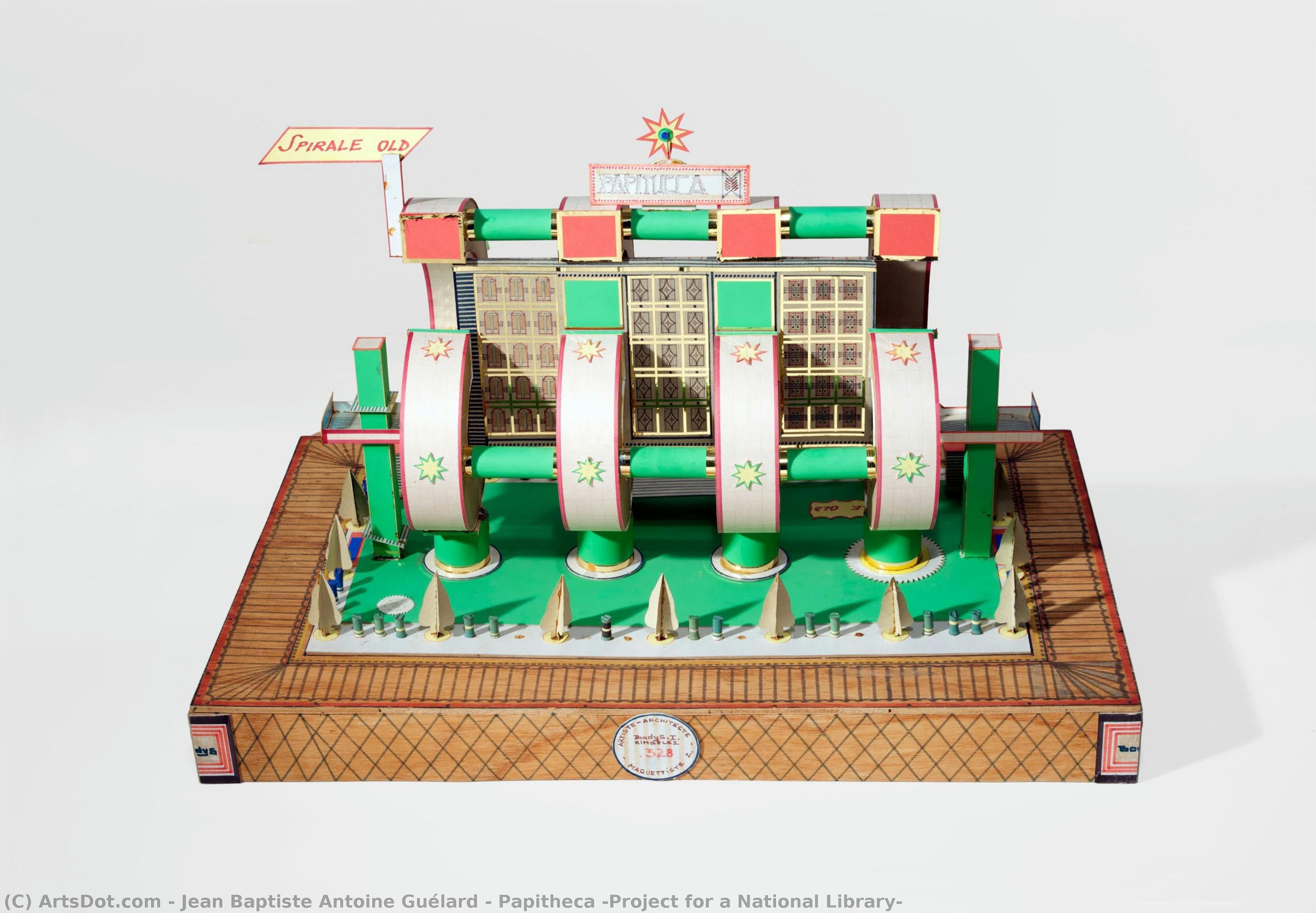 Papitheca (project For A National Library) — Jean Baptiste Antoine Guélard