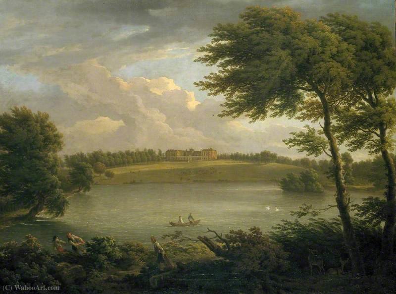 View Of Copped Hall In Essex, From Across The Lake — Francis Hayman