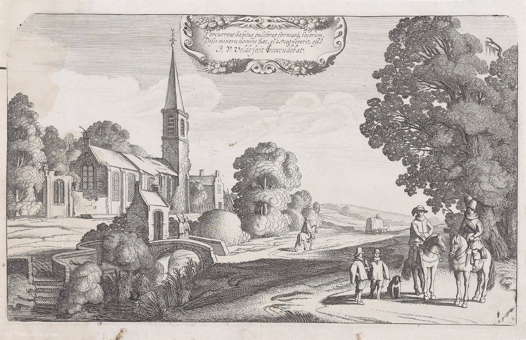 Country Road Next To A Church — Jan Van De Velde The Elder