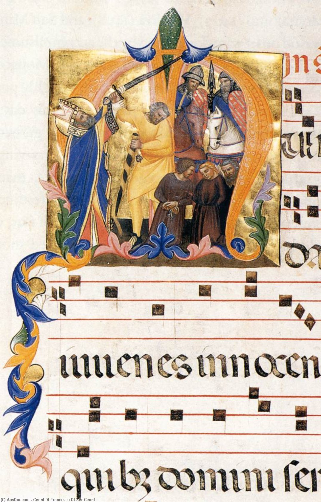 Antiphonary (folio 27v) — Cenni Di Francesco Di Ser Cenni