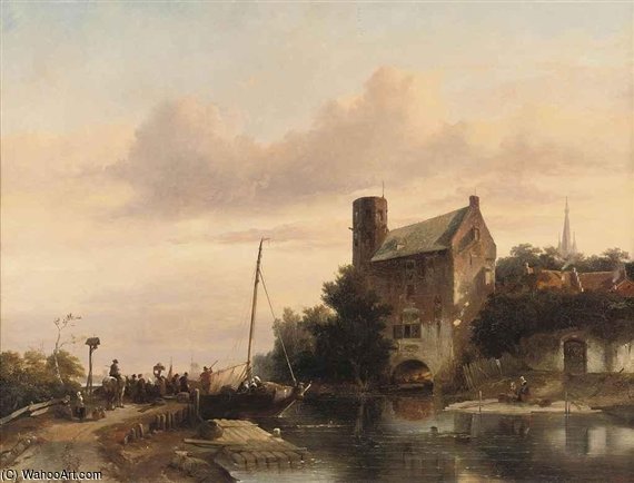 A Summer Day On The Outskirts Of A Dutch Town — Salomon Leonardus Verveer
