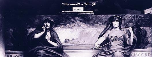 Law Discloses Fraud And Discord, (painting) — Albert Henry Krehbiel