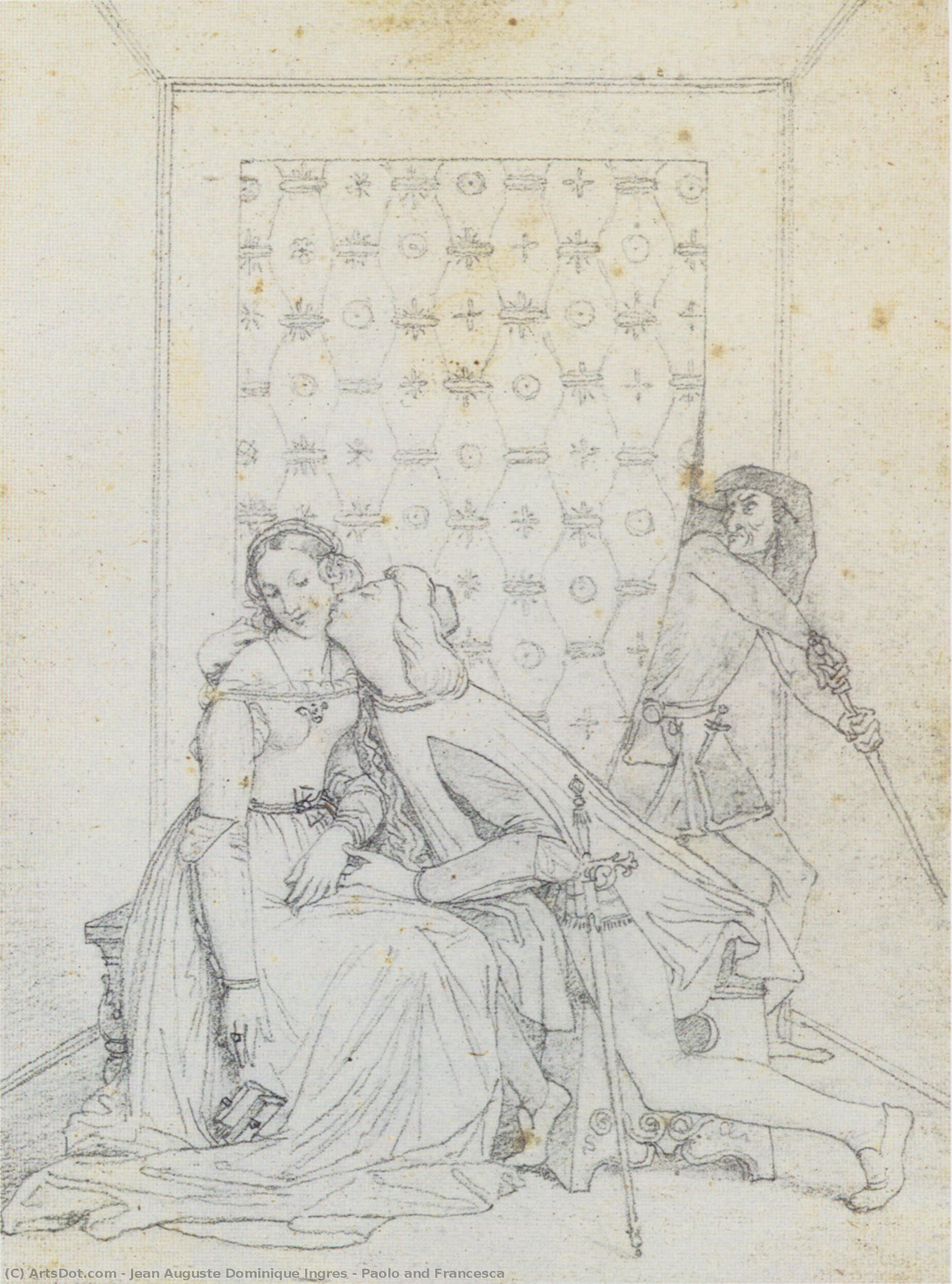 Paolo And Francesca — Jean-auguste-dominique Ingres