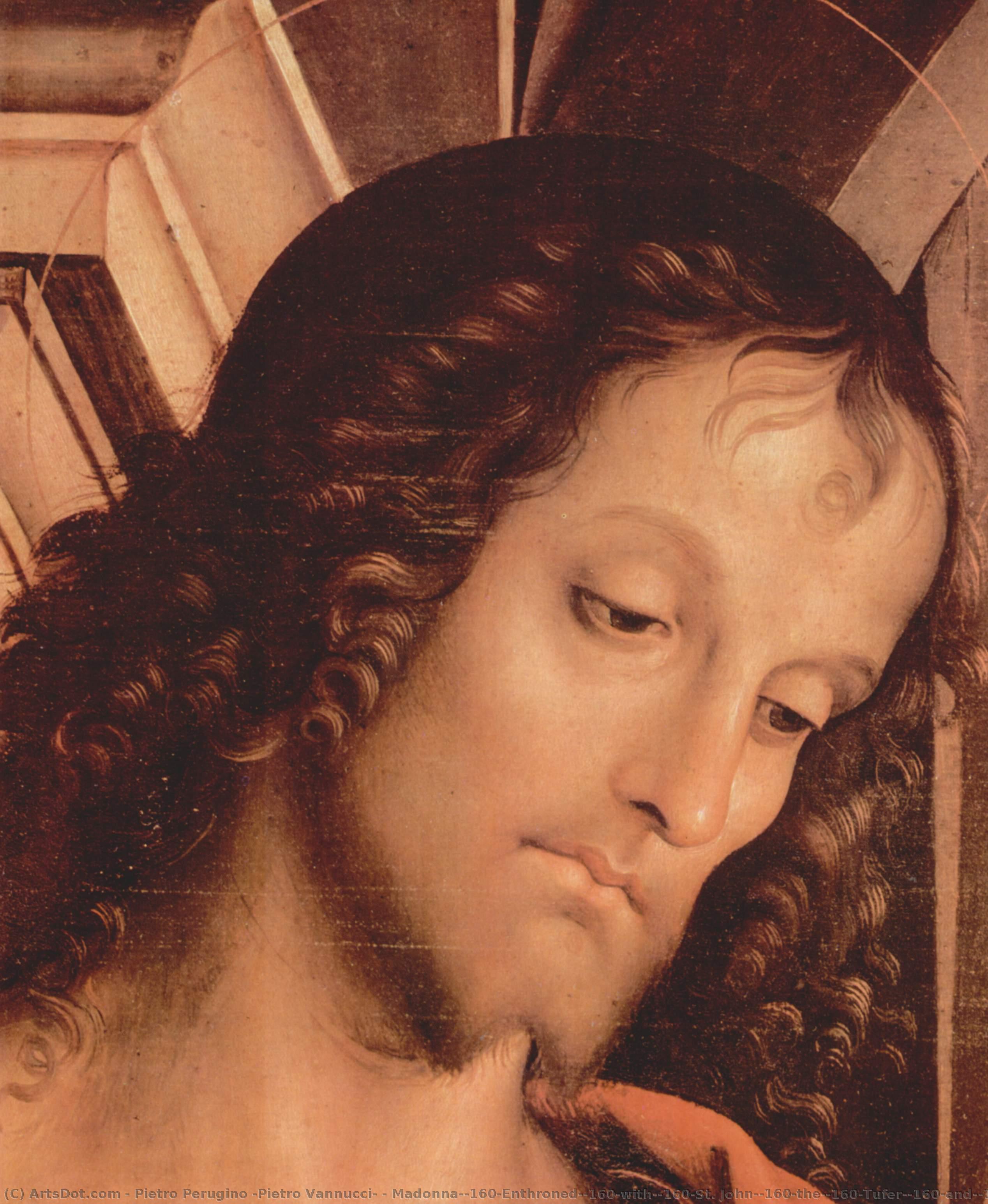 Madonna Enthroned With St. John The Tufer And St. Sebastian (detail) — Pietro Perugino (pietro Vannucci)