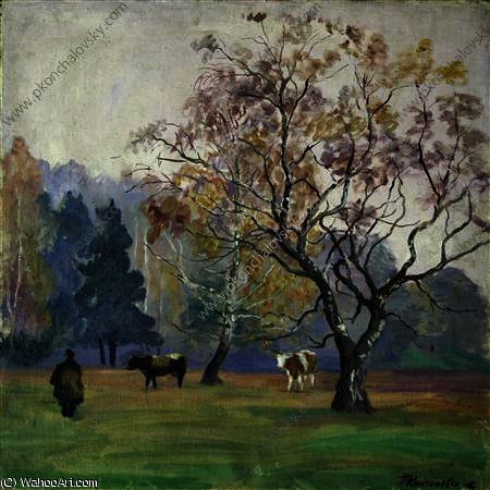 Mist. Landscape With Cows. — Pyotr Konchalovsky
