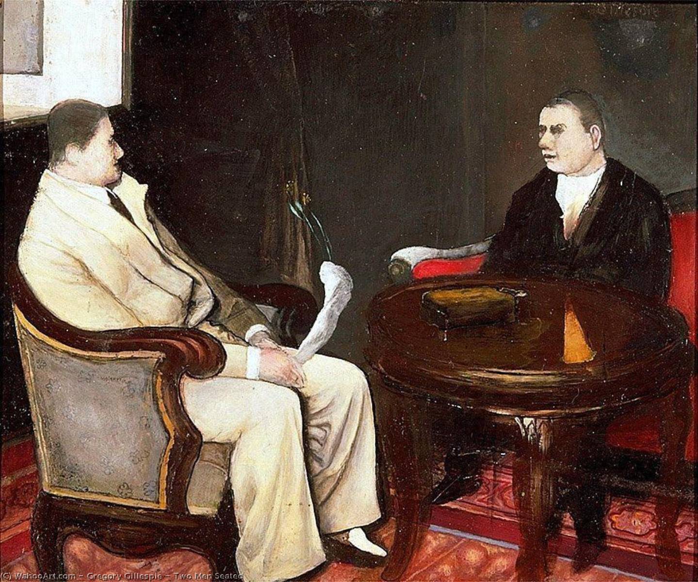 Two Men Seated — Gregory Gillespie