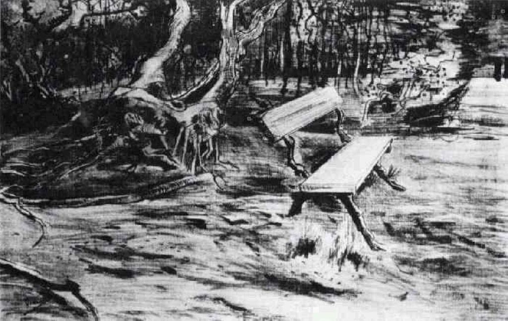 Bench In A Wood — Vincent Willem Van Gogh