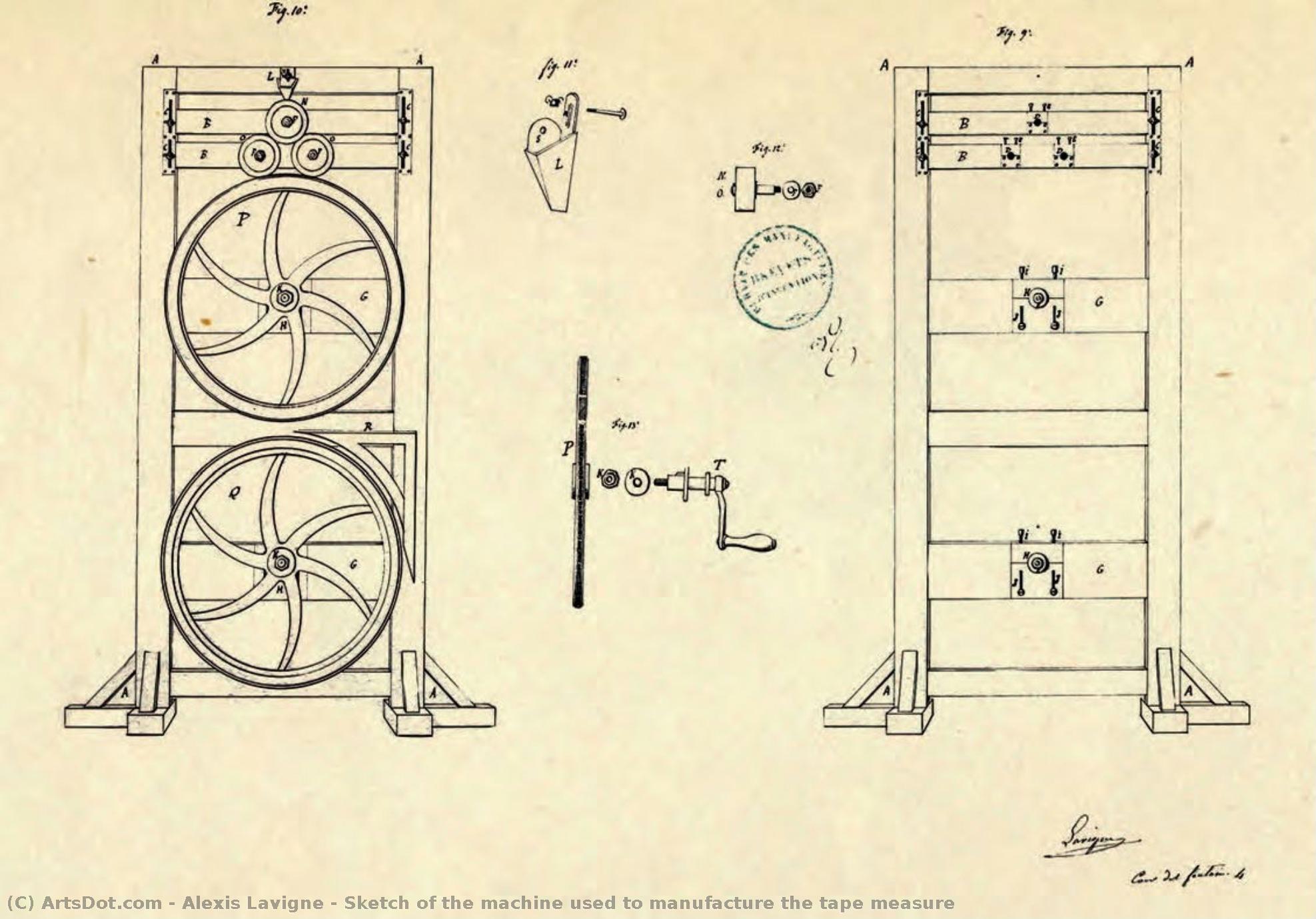 Sketch Of The Machine Used To Manufacture The Tape Measure — Alexis Lavigne