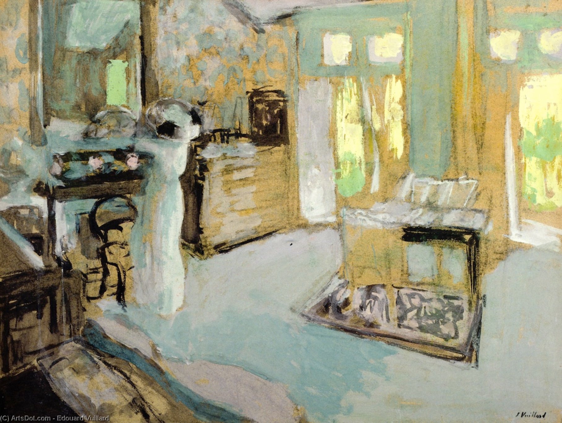 Lucie Hessel Putting On Her Hat — Jean-édouard Vuillard