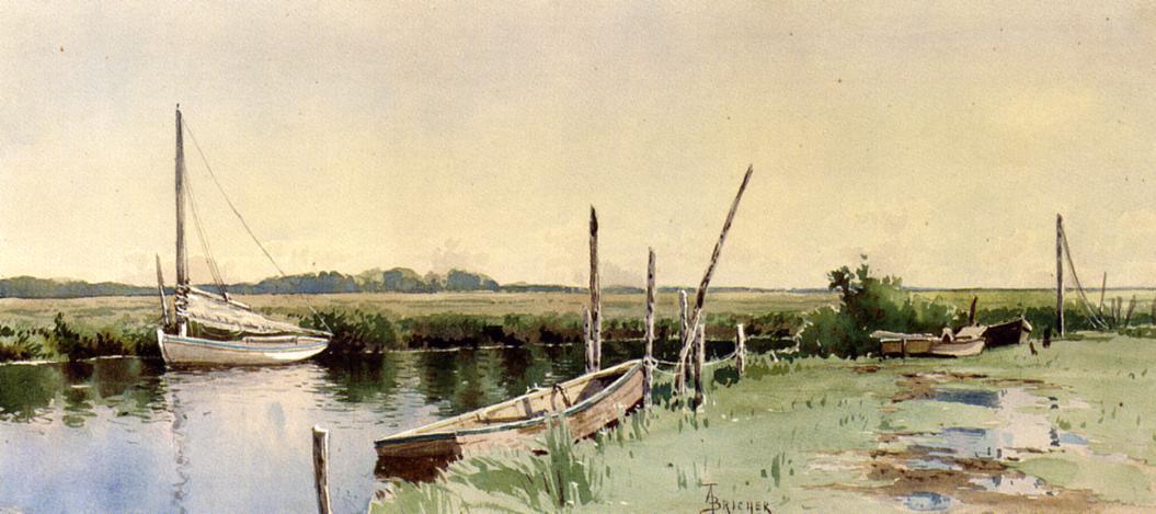 Sailboats In An Inlet — Alfred Thompson Bricher