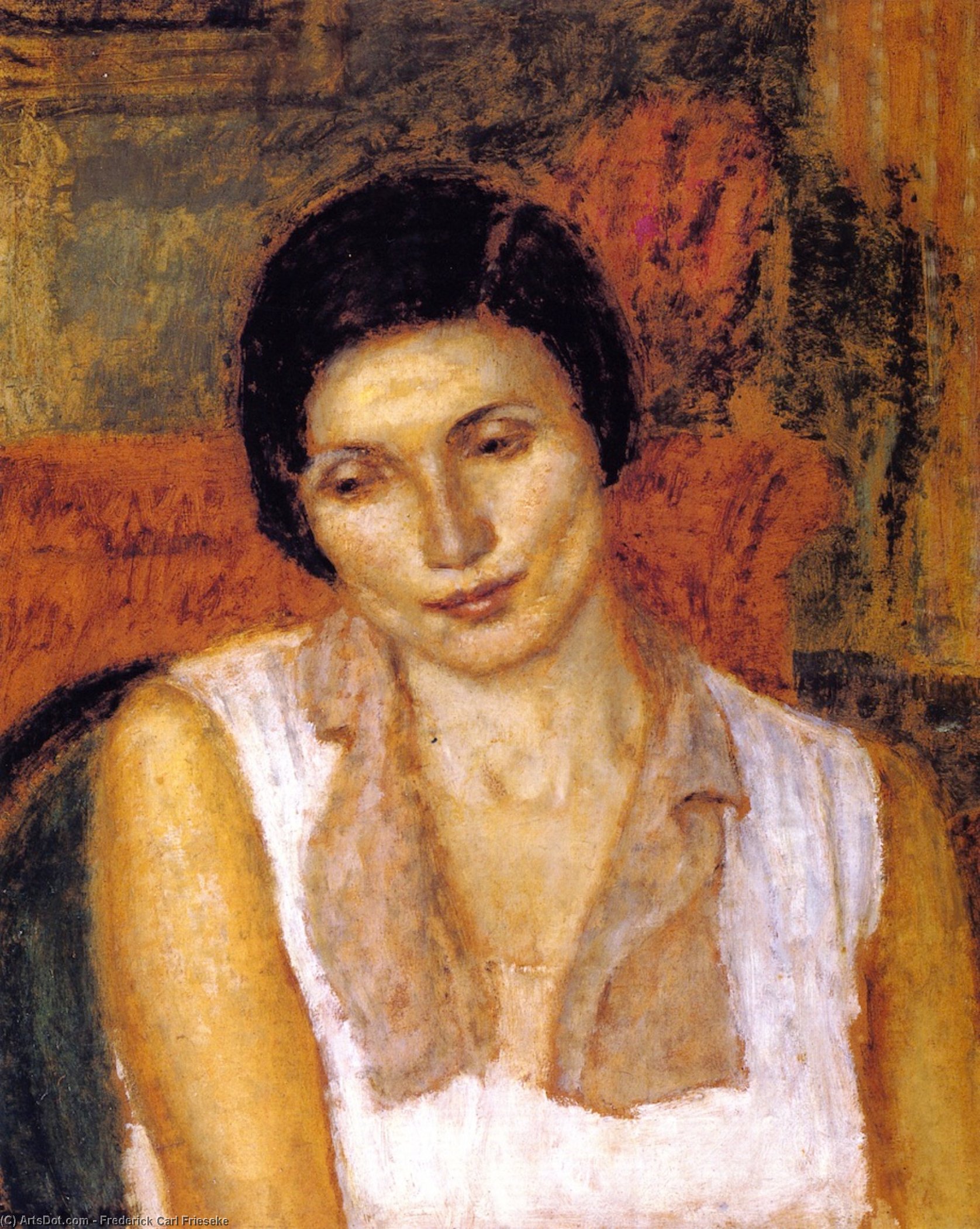 Portrait Of A Woman (with Cactus) (study) — Фредерик Карл Фризеке